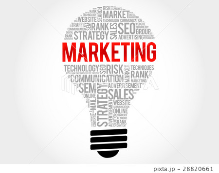 MARKETING bulb word cloud 28820661