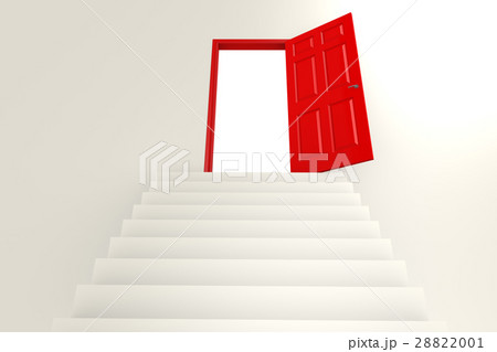 Staircase to red door Staircase to red door 28822001