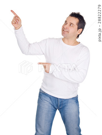 man showing something on the palm of his hands man showing something on the palm of his hands 28822279