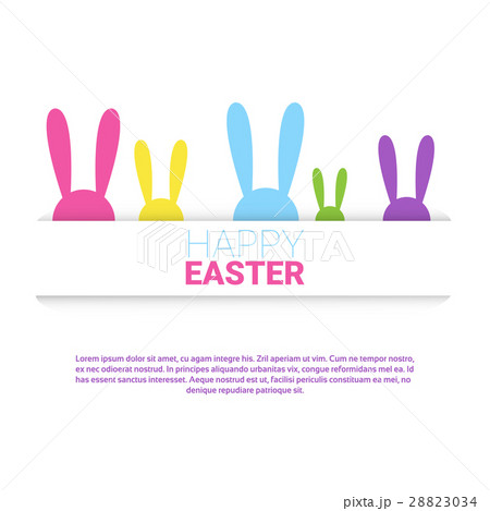 Rabbit Easter Holiday Bunny Symbols Greeting Card Rabbit Easter Holiday Bunny Symbols Greeting Card 28823034