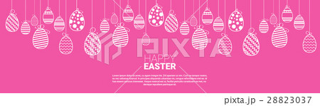 Decorated Colorful Eggs Easter Holiday Symbols Decorated Colorful Eggs Easter Holiday Symbols 28823037