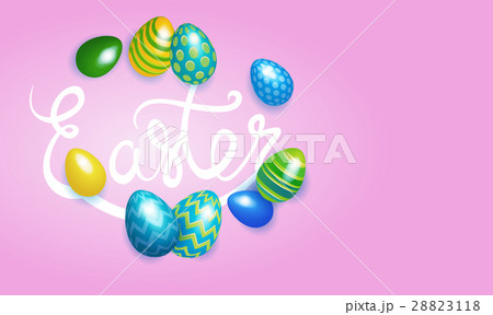 Decorated Colorful Eggs Easter Holiday Symbols Decorated Colorful Eggs Easter Holiday Symbols 28823118