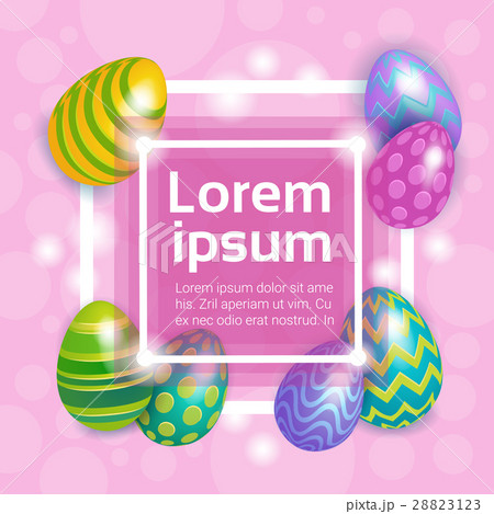 Decorated Colorful Eggs Easter Holiday Symbols Decorated Colorful Eggs Easter Holiday Symbols 28823123
