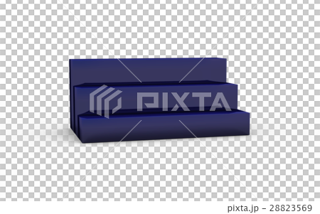 three tier with deep blue glass of display stand 28823569