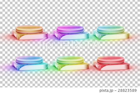 six of color glass stands for products display 28823589