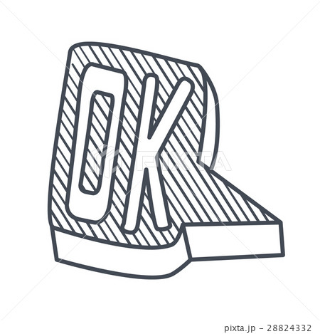 Word Ok, Hand Drawn Comic Speech Bubble Template 28824332