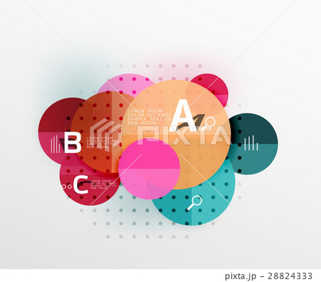 Vector circle bubbles modern geometric background 28824333