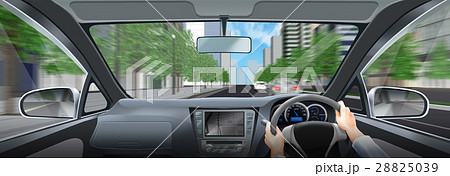 車内から見るビル街 28825039