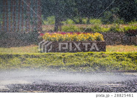 Rain water drop falling to the floor Rain water drop falling to the floor 28825461