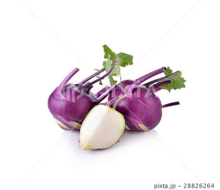 Kohlrabi root isolated on white background Kohlrabi root isolated on white background 28826264