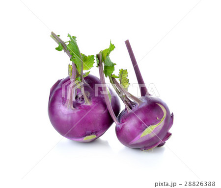 Kohlrabi root isolated on white background Kohlrabi root isolated on white background 28826388