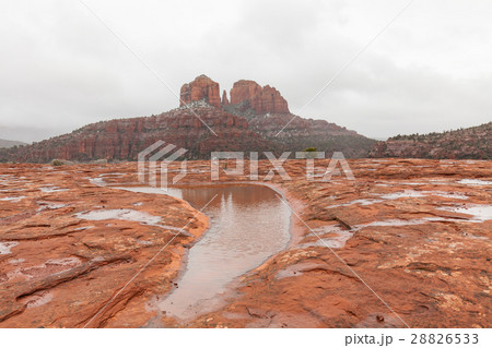 Winter storm at Cathedral Rocks 28826533