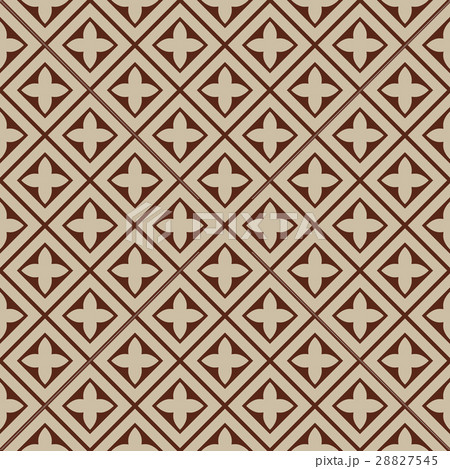 seamless illustration - beige, brown tile pattern 28827545