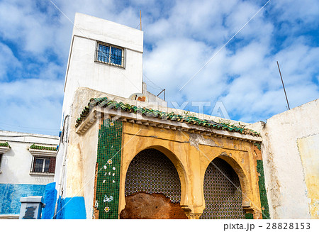 Famous blue and white houses in Kasbah of the 28828153