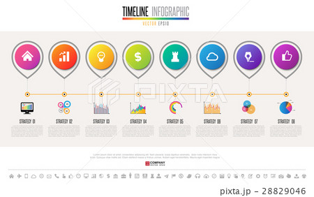 Timeline Infographics Design Template 28829046