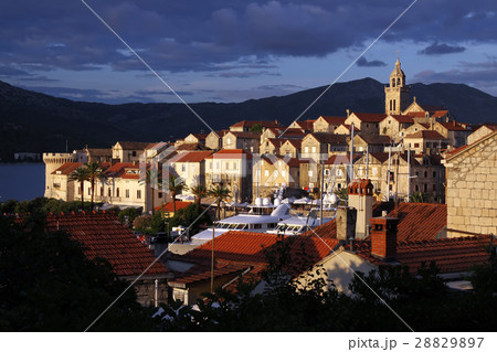 Evening in Korcula, Croatia Evening in Korcula, Croatia 28829897