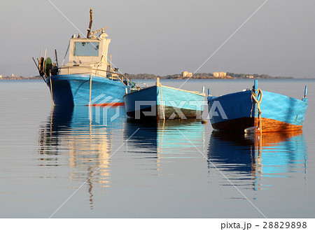 Three fisherman boats in Marsala Three fisherman boats in Marsala 28829898