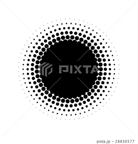 Abstract halftone circle of dots in radial 28830577