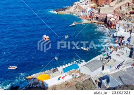 Oia. Aerial view of the Old Harbour. Oia. Aerial view of the Old Harbour. 28832023