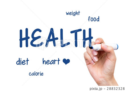 Hand writing healthcare content with blue marker Hand writing healthcare content with blue marker 28832328