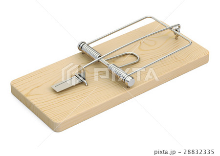 empty mousetrap, 3D rendering empty mousetrap, 3D rendering 28832335