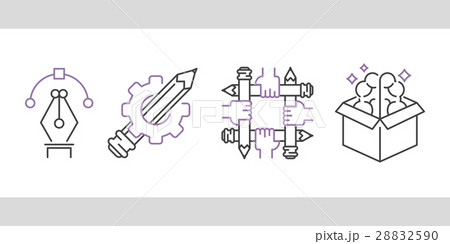 art icons set vector illustration design linear art icons set vector illustration design linear 28832590