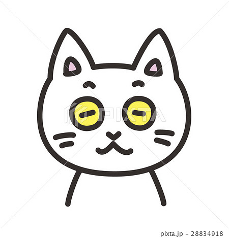 猫のキャラクター　表情　目をとじる 28834918
