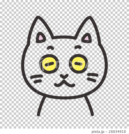 猫のキャラクター　表情　目をとじる 28834918