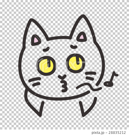 猫のキャラクター　表情　とぼける 28835212