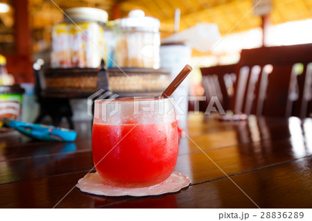 water melon smoothie on table water melon smoothie on table 28836289