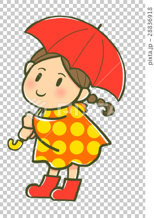 傘をさす女の子 傘をさす女の子 28836918