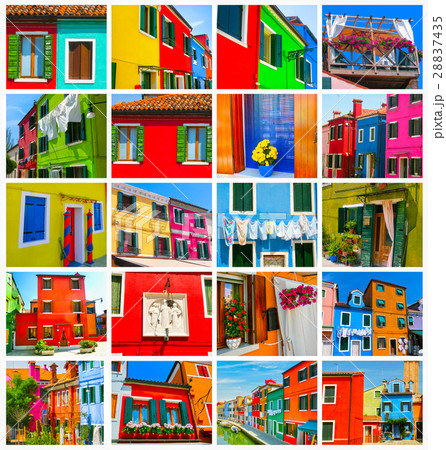 Collage of Burano, Venice 28837435