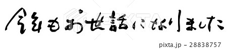 筆文字　今年もお世話になりました .n 28838757