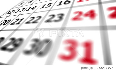 31st date on a calendar. 31st date on a calendar. 28843357