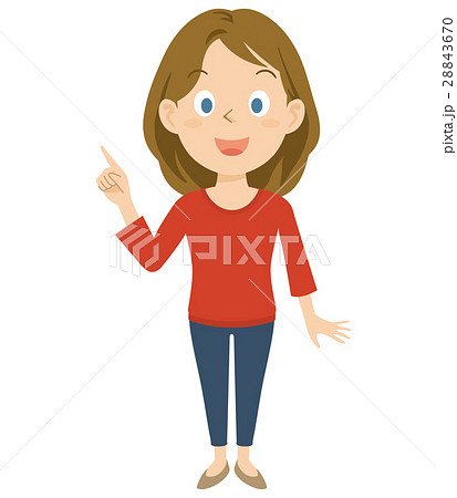 外国人　女性　全身　イラスト 28843670