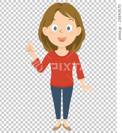 外国人　女性　全身　イラスト 28843670