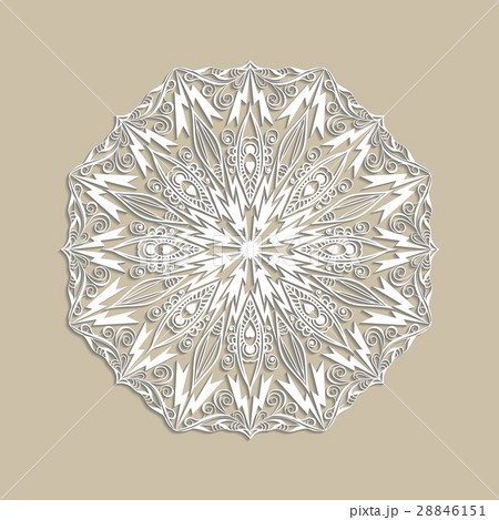 Vector white mandala. Hand drawn 28846151