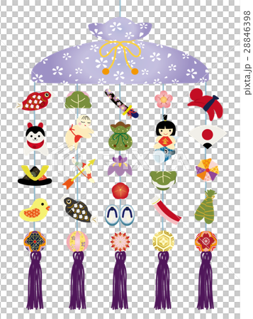 こどもの日　五月人形のつるし飾り 28846398