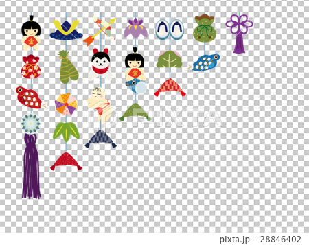 こどもの日　五月人形のつるし飾り 28846402