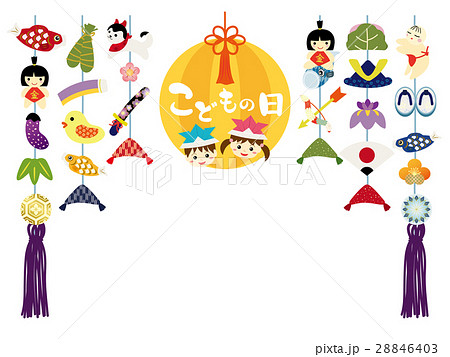 こどもの日 五月人形のつるし飾りのイラスト素材 [28846403] - PIXTA
