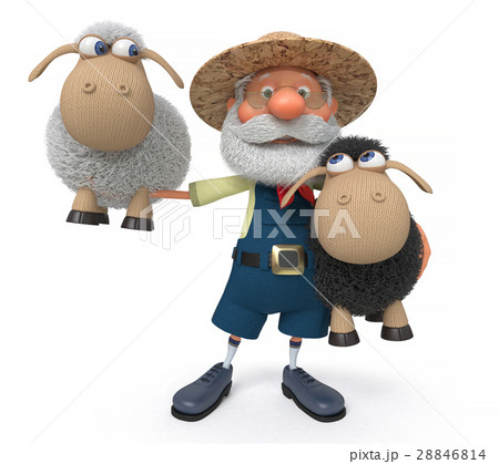 the farmer with a lamb 28846814