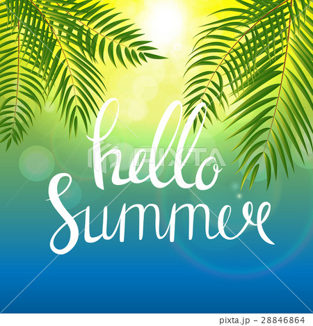 Hello Summer Natural Background Vector Hello Summer Natural Background Vector 28846864
