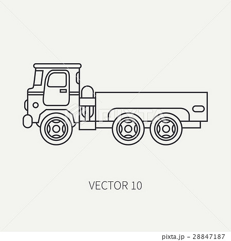 Line flat plain vector icon service staff open 28847187