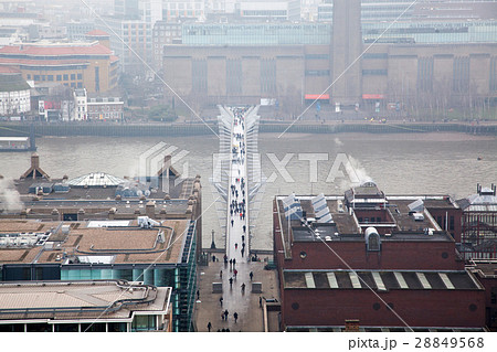 rooftop view over London on a foggy day rooftop view over London on a foggy day 28849568