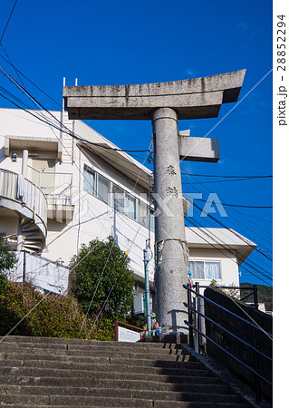 [長崎県]山王神社一本柱鳥居 28852294