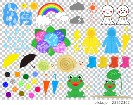 Illustration set of the rainy season Illustration set of the rainy season 28852362