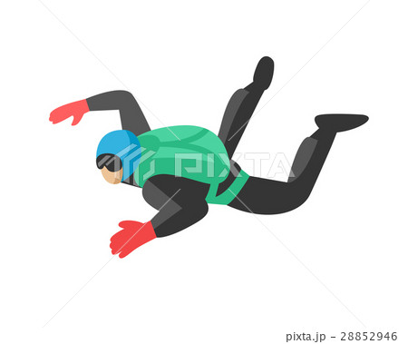 Skydiver man parachutist extreme sport freedom 28852946