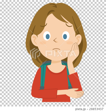 外国人　女性　旅行　上半身　イラスト 28853437