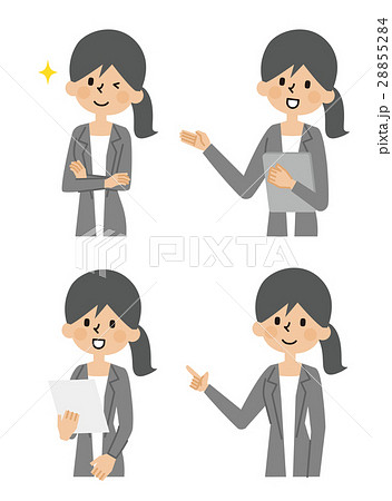 Olのセット シンプルキャラ シリーズ のイラスト素材