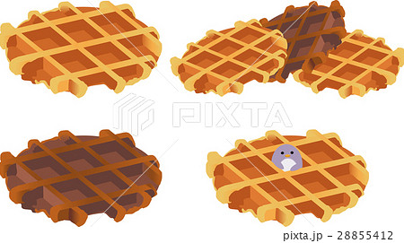 ワッフル W Sausage ﾊﾟﾃ イラスト Waffles W Sausage Patty